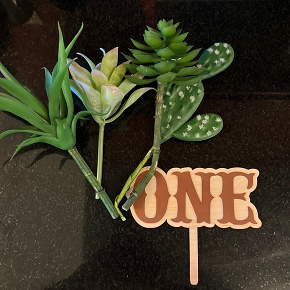 One Cake Topper and Decor Cactus Assortment - Picture 2 of 2